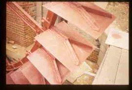 Paddle mounting, Painshill Park Waterwheel, Cobham, Surrey