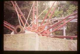 Painshill Park Waterwheel, Cobham, Surrey with cast iron arms