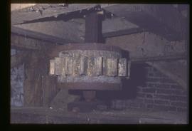 Wooden stone nut, Mapledurham Mill, Mapledurham, Berkshire