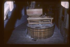 Stone furniture, Mapledurham Mill, Mapledurham, Berkshire