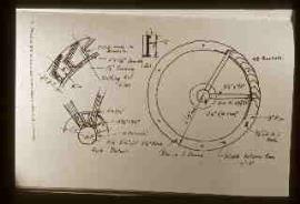 Dowrich Mill, Sandford, Devon, measurements: waterwheel