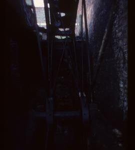 Ashton under Lyne, Lancashire, Canal Warehouse, waterwheel