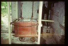 Cheddleton, Staffordshire, South Mill, truck in a hoist