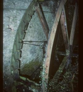 Venton Mill, Dartington, Devon, waterwheel shrouds