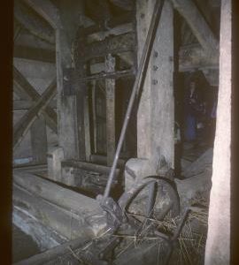 Gunton Park Sawmill, Norfolk,  motion to move the logs on saw frame