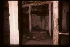 Bromham Mill, Bedford, Bedfordshire, millstone and crown wheel