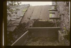 Gleaston Mill, Ulverston, Cumbria,  roof of waterwheel