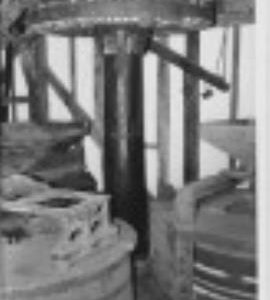 Haxted Mill, Haxted, internal, crown wheel and stones floor