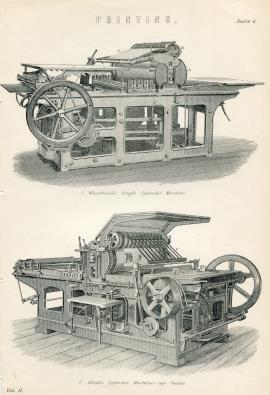 Printing Wharfedale Single Cylinder Machine and Top Feeder