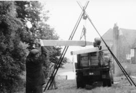 Unloading the steel middlings, Union Mill, Cranbrook