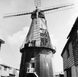 Union Mill, Cranbrook, Kent, under repair