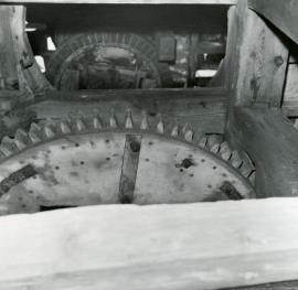 Machinery in Smock mill, Earnley, Sussex, England