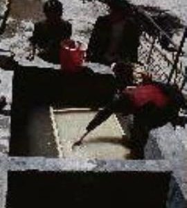 Dege Papermaking Evening pulp in mould.