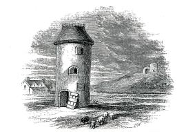 Tower of Burslem Flint Mill as it stood c1850