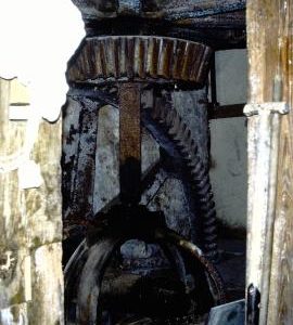Burcott Mill, Wookey, Restoration, pit, spur, drive gears