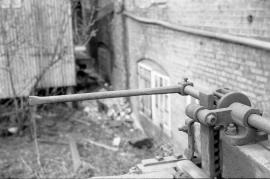 Bonehill Mill, Fazeley - rack and pinion on the vertical sluicegate in the pentrough