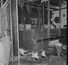 Burton Flour Mills, Winshill - plansifter with canes in the flour mill