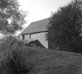 Boughey's Mill, Audley - mill from south-east, showing part of millpond dam