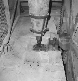 Brindley's Mill, Leek - bottom of upright shaft