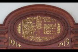 St Cuthberts Mill, Wells, Somerset, WW1 memorial 'From the staff of St Cuthbert's Paper Works'