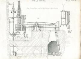 "Steam Engine High Pressure Engine at Liverpool Railway Station"