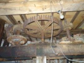 Great spur wheel, stone nuts and engine drive, smock mill, Crowfield