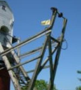Ladder, fan carriage and fan gearing, post mill, Friston, Suffolk