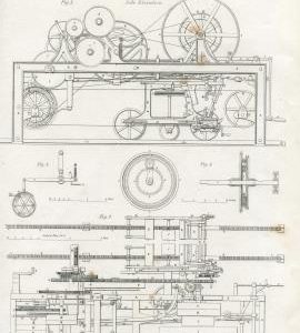 "Spinning. Smith's Self Acting Woollen Mule"