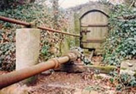 Trigon Estate, Wareham St Martin, Dorset, remote drive to waterwheel