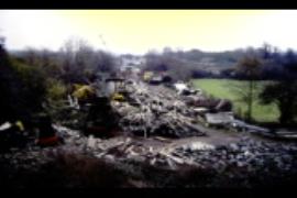 St Cuthberts Mill, Wells, Somerset, waste tip on railway, not St Cuthbert's