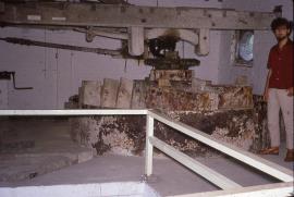 Cheddleton Flint Mill, Cheddleton - the grinding pan in the South Mill