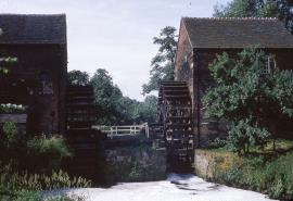 Cheddleton Flint Mill, Cheddleton - both mills seen from downstream