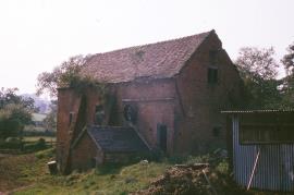 Coton Mill, Milwich - tailrace side, waterwheel end of mill