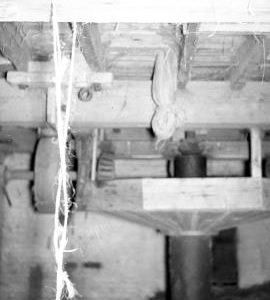 Farewell Mill, Farewell - upright shaft, and crown wheel casing, first floor