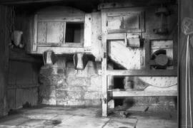 Harracles Mill, Rudyard - winnower for separating chaff from shelled oats