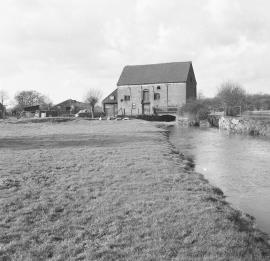 Harlaston Mill, Harlaston - mill seen along headrace.