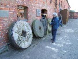 Shugborough Farm Mill, Shugborough Park, Colwich - millstones in yard