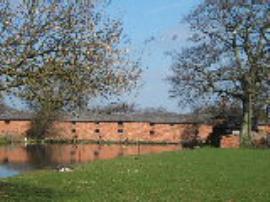 Shugborough Farm Mill, Shugborough Park, Colwich - mill across pond