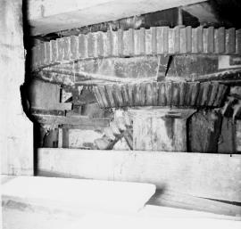 Little Aston Mill, Aldridge - pit wheel, wallower and great spur wheel