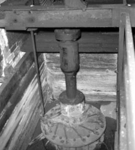 Stramshall Mill, Stramshall - general view of turbine with its head gears