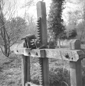 King's Bromley Flour Mill, King's Bromley - sluicegate in the headrace