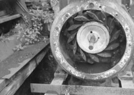 Bishop's Offley Mill, Offleybrook - inside of water turbine