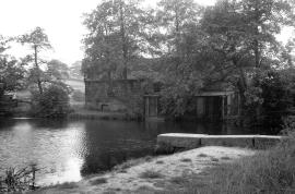 Knypersley Mill, Brown Edge - mill from across pond