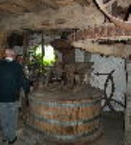 Stramshall Mill, Stramshall - upright shaft etc and a pair of stones