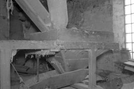 Worston Mill, Worston - close-up of the furniture of the north pair of millstones