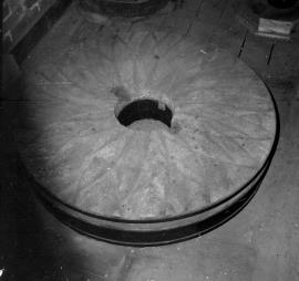 Worston Mill, Worston - double sickle-dressed composition millstone
