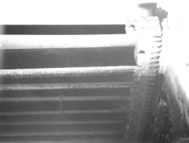 Trysull Mill, Trysull - guide vanes to waterwheel