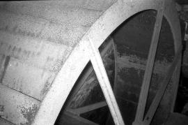 Walk Mill, Offleyhay, Eccleshall - waterwheel from head side