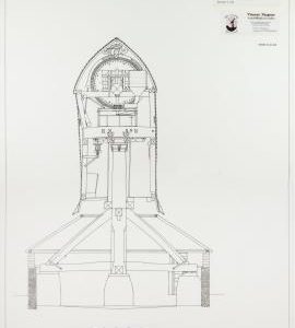 "Transverse section at crown-tree"