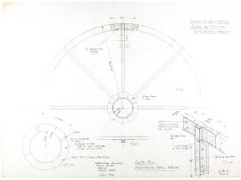 "Sketch of reinforcing plates for existing waterwheel (paramount)"